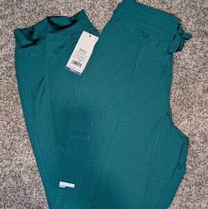 Hunter Green Jogger Scrub Pants XS